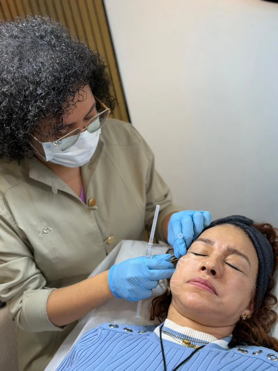 Detalle de procedimiento en labios